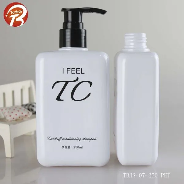 High Quality 250 Ml White Square Shampoo Bottle Buy 250ml Plastic