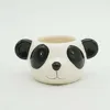 Black and white Ceramic panda shape flower pot Succulent planter Cartoon panda ceramic flowerpot