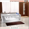 1.8M Acrylic Double Surf Massage Bathtub Separate Bathtub Couple Single Sea View Glass Bath TMB056