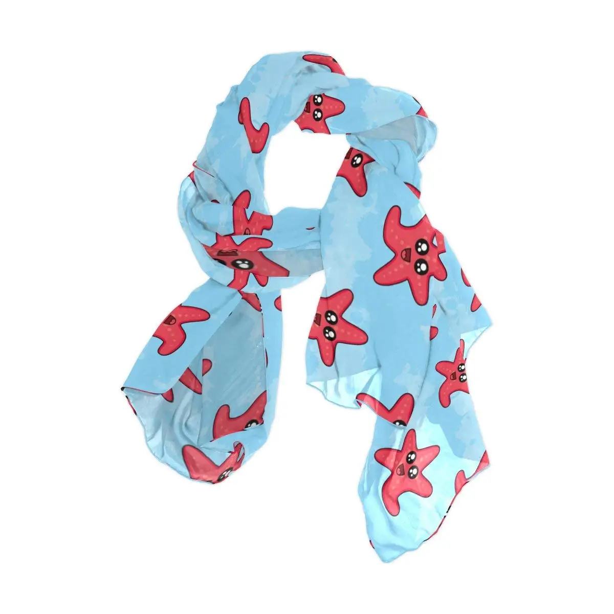 Cartoon Seaweed World Fish Unisex Fashion Quick-Drying Microfiber Headdress Outdoor Magic Scarf Neck Neck Scarf Hooded Scarf Super Soft Handle