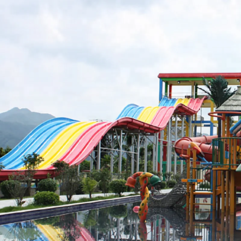 批发水上公园玻璃纤维彩虹桥水滑梯设备