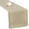 100% Polyester handmade hemstitched rectangle table runners, wedding decoration