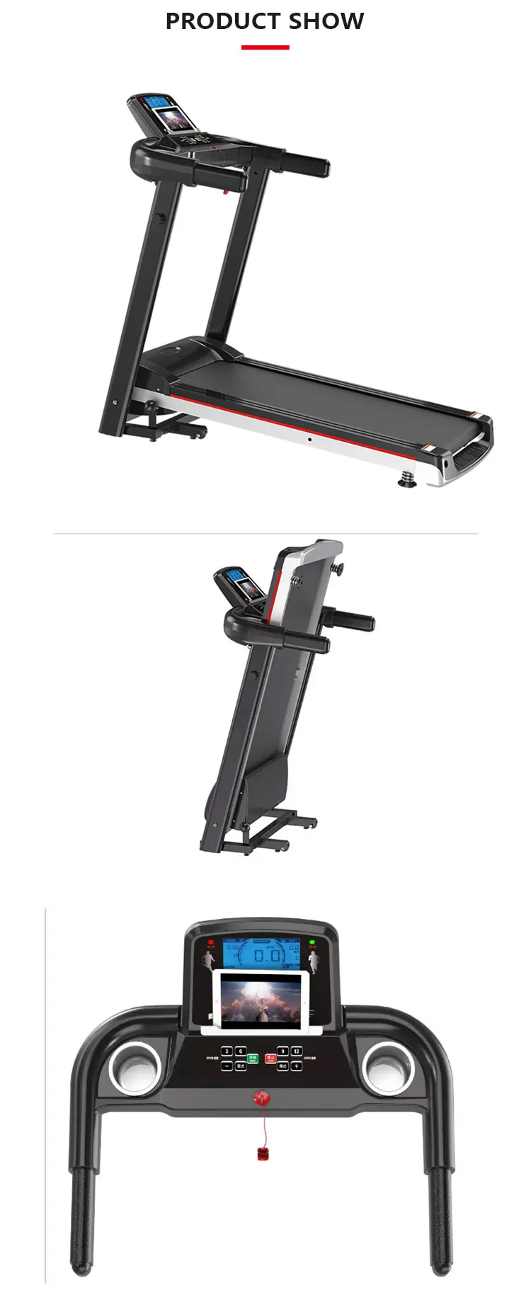 2.0 Hp Treadmill Machine Home Gym Fitness Equipment Commercial Folding