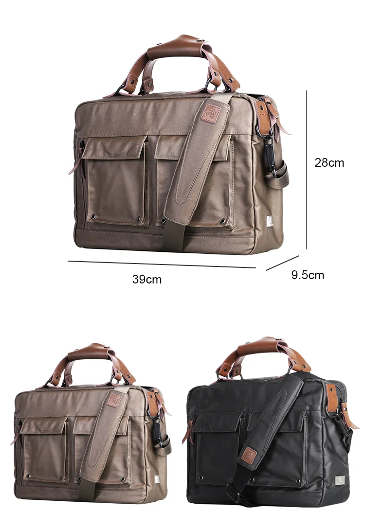 Brand elegant design urban men waterproof business 15.6'' laptop satchel messenger bag briefcase