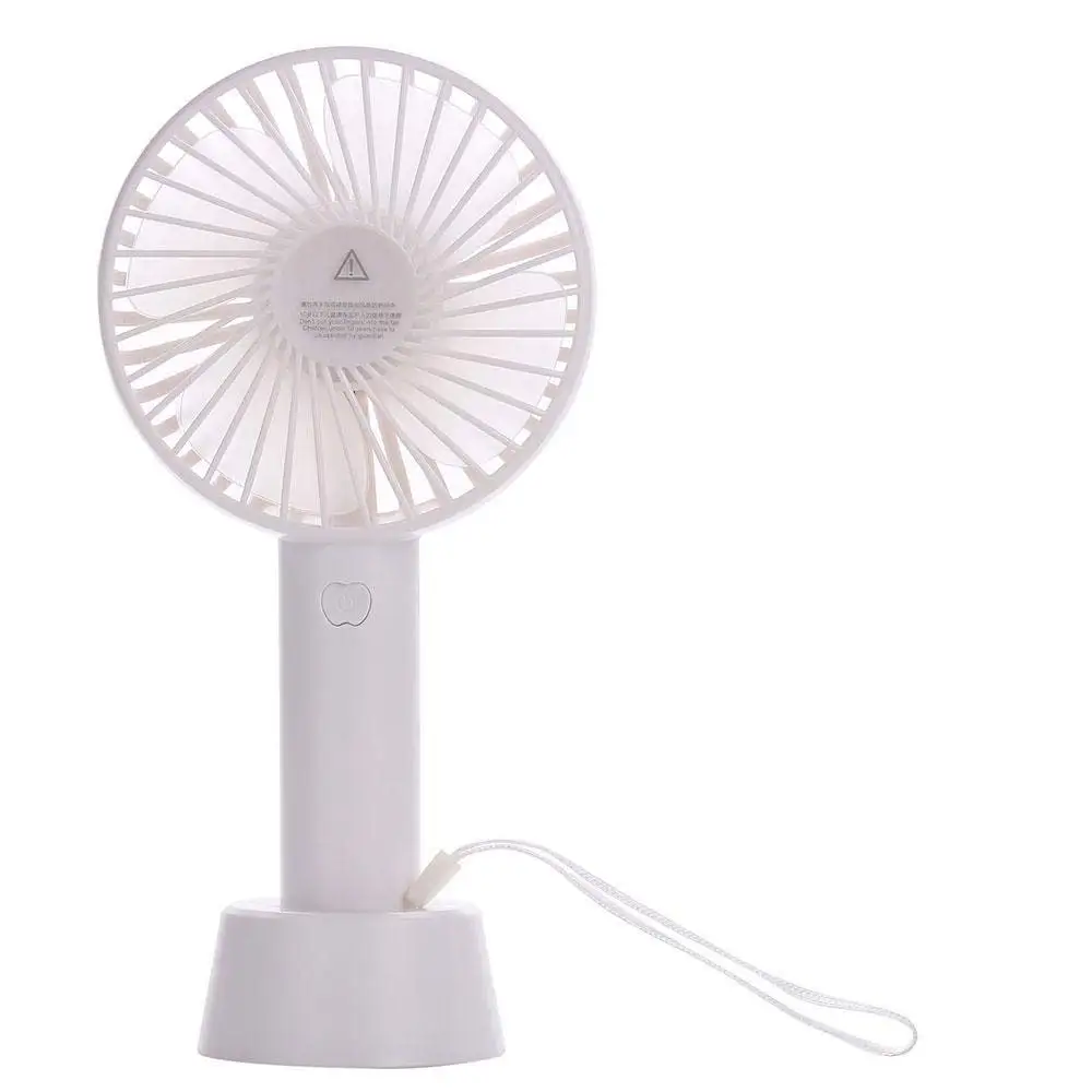 White Kobwa Mini USB Fan Lovely Macaron Shape Portable Handheld Quiet Fan 3 Speed Modes Adjustable Mini Table Desk Laptop USB Fan with Magnetic Makeup Mirror Base for Home Office School Traveling