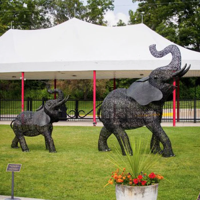 large metal elephant garden ornament