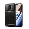 High quality drop shipping TPU + PC + PU Crazy Horse Texture Protective phone Case for OnePlus 6T with Holder & Card Slots