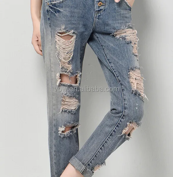 Jeans Sobek Kualitas Terbaik Tiongkok 