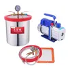 Rotary Vane single stage vacuum pump 3CFM with vacuum chamber 3 gallon