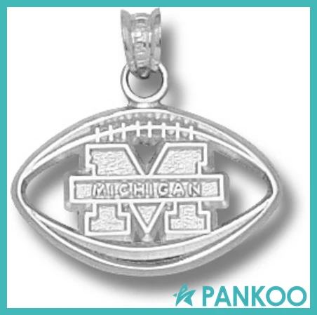 Michigan Wolverines Um Ncaa Custom Made Metal Logo Sterling Silver Michigan Wolverines Um Ncaa Custom Made