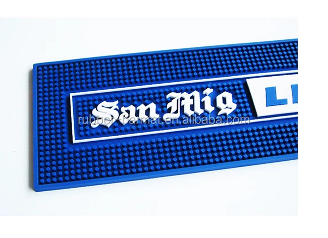 Wholesale decoration protable promotional custom logo bar mats