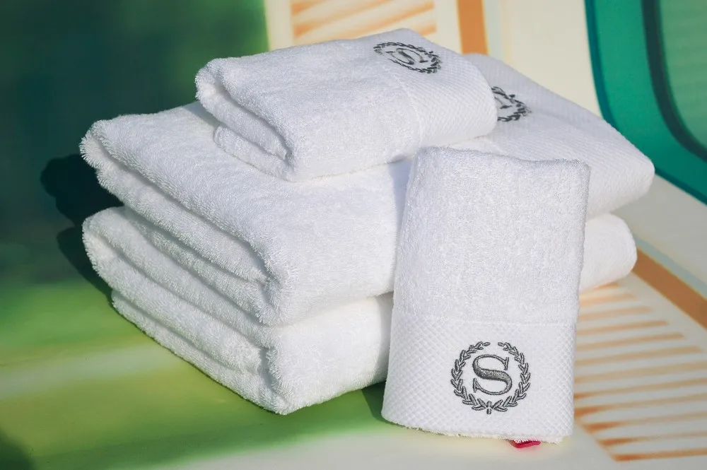 Hotel Supplies Custom Logo Embroidered 70*140cm Cotton Bath Towel Buy