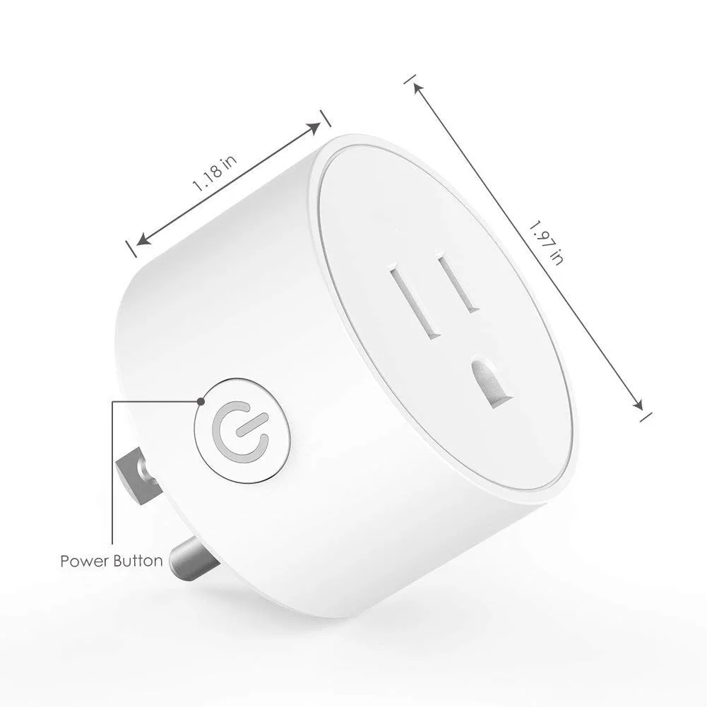 Smart Wifi Plug  Mini Outlet with Energy Monitoring  Works with Alexa Google Home and IFTTT