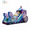 Inflatable Princess Carriage Bouncer Castle Slide Royal Bouncy Obstacle For Rental