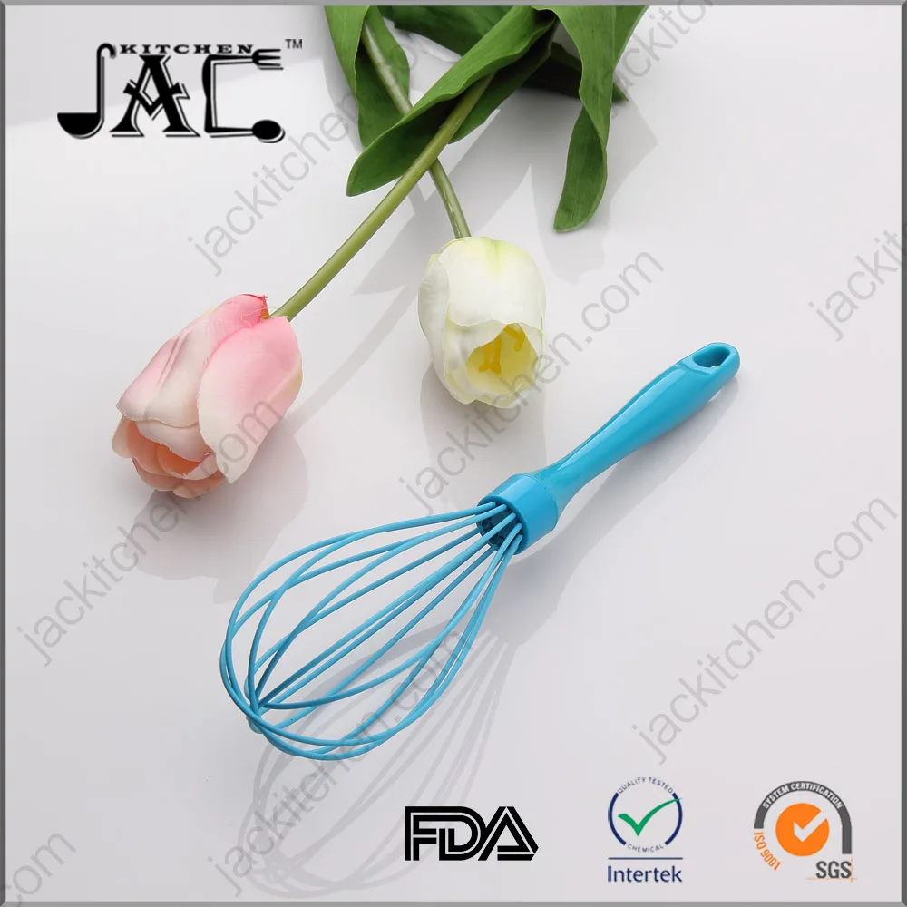 Baking Tools Hot Selling Novelty Silicone Rubber Whisk Hand Mixer with Plastic Handle