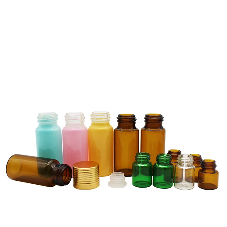 1ml 2ml 3ml 5ml 10ml Empty Glass Bottles With Screw Top Lids,Clear