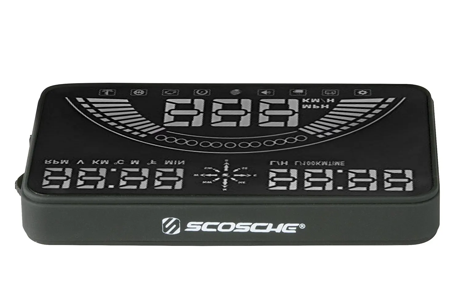 Acouto 5.5 HUD Car Head Up Display OBD II Auto Windshied Reflective,Speed Fatigue Warning,Mileage Measurement,Low Voltage//High Temperature Alarm,Multiple-color Bright