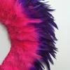Factory direct Sale 6-8inch Double color Rooster/Cock Saddle Feather Strung