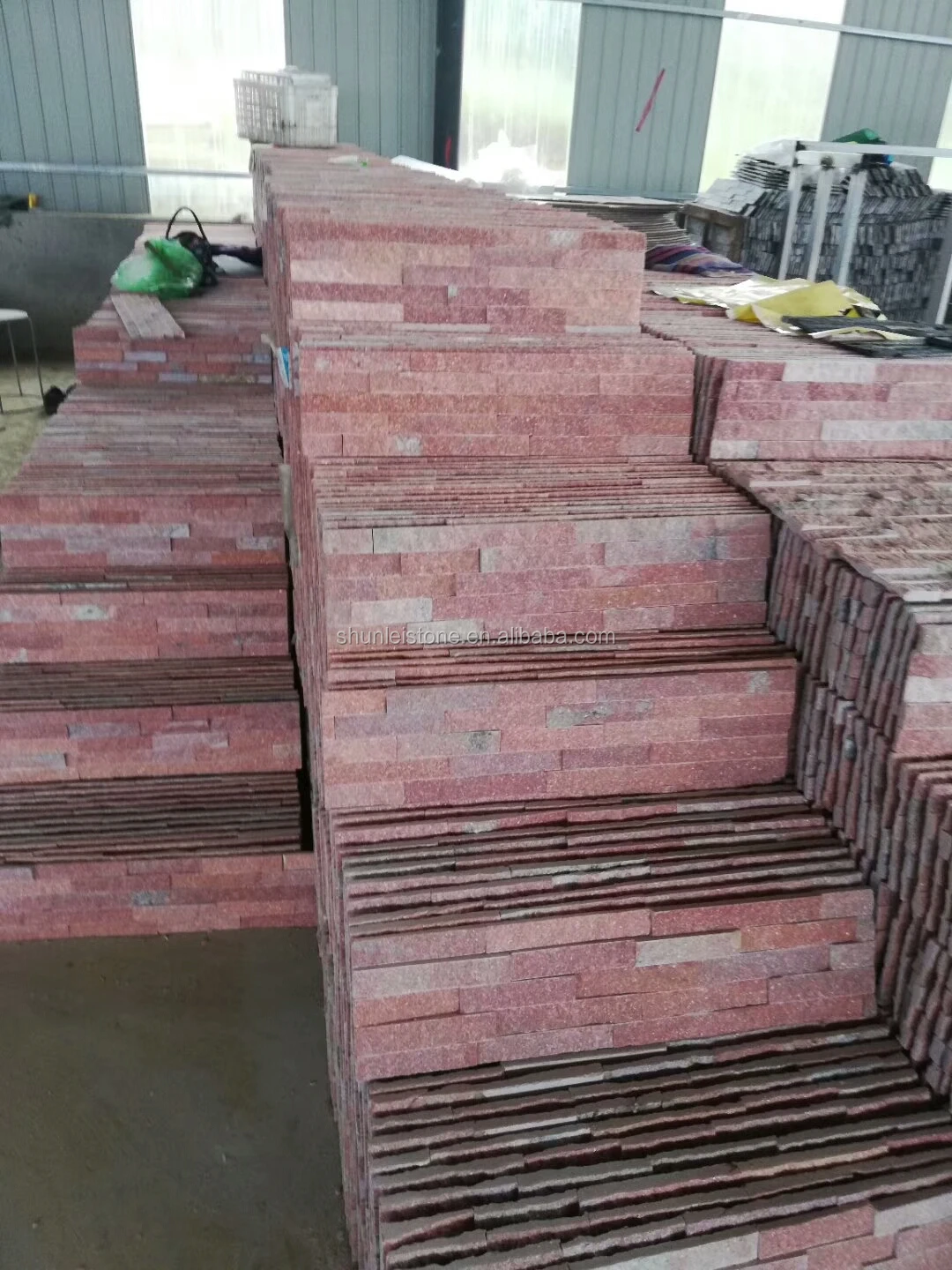 Pink Stone Cladding Natural Pink Quartzite Stone Veneer Wall Cladding for Indoor & Outdoor ...