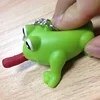 frog rolling tongue squeeze keychain for kid