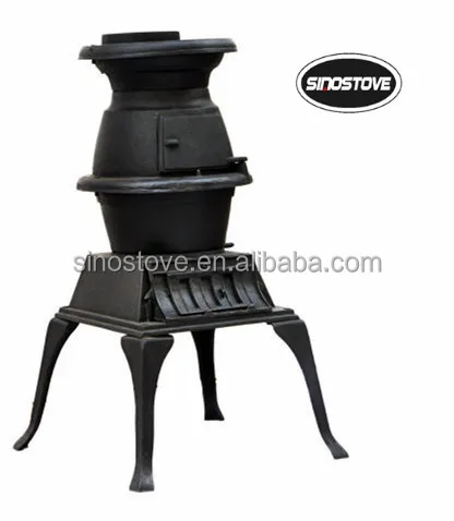 
cast aluminum wood burning stove 