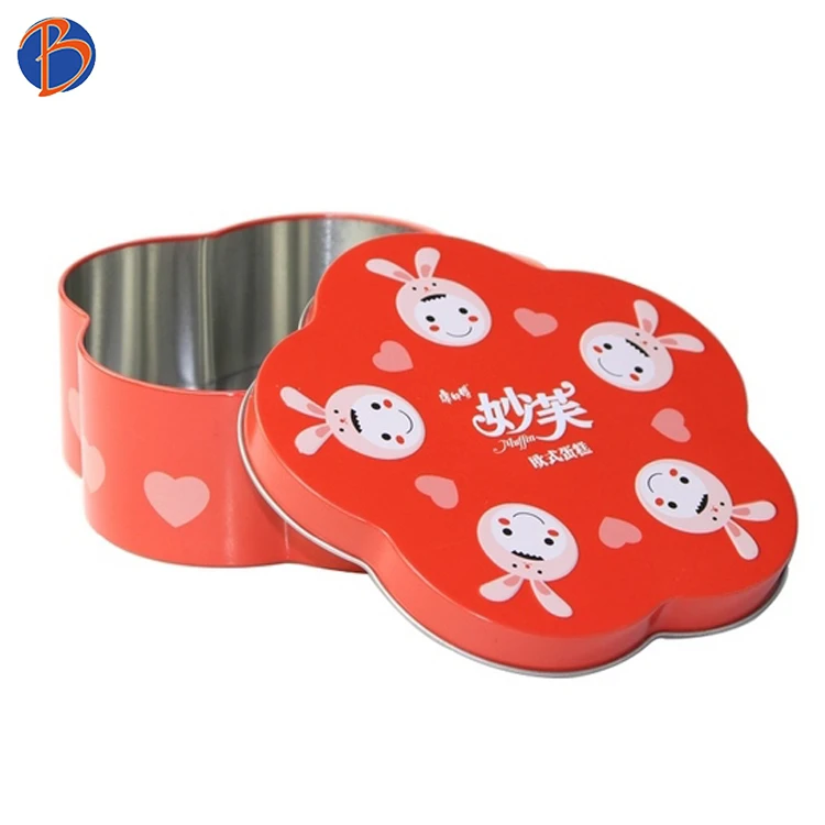 Bodenda food grade flower shape tin box customized coffee can top quality tea container