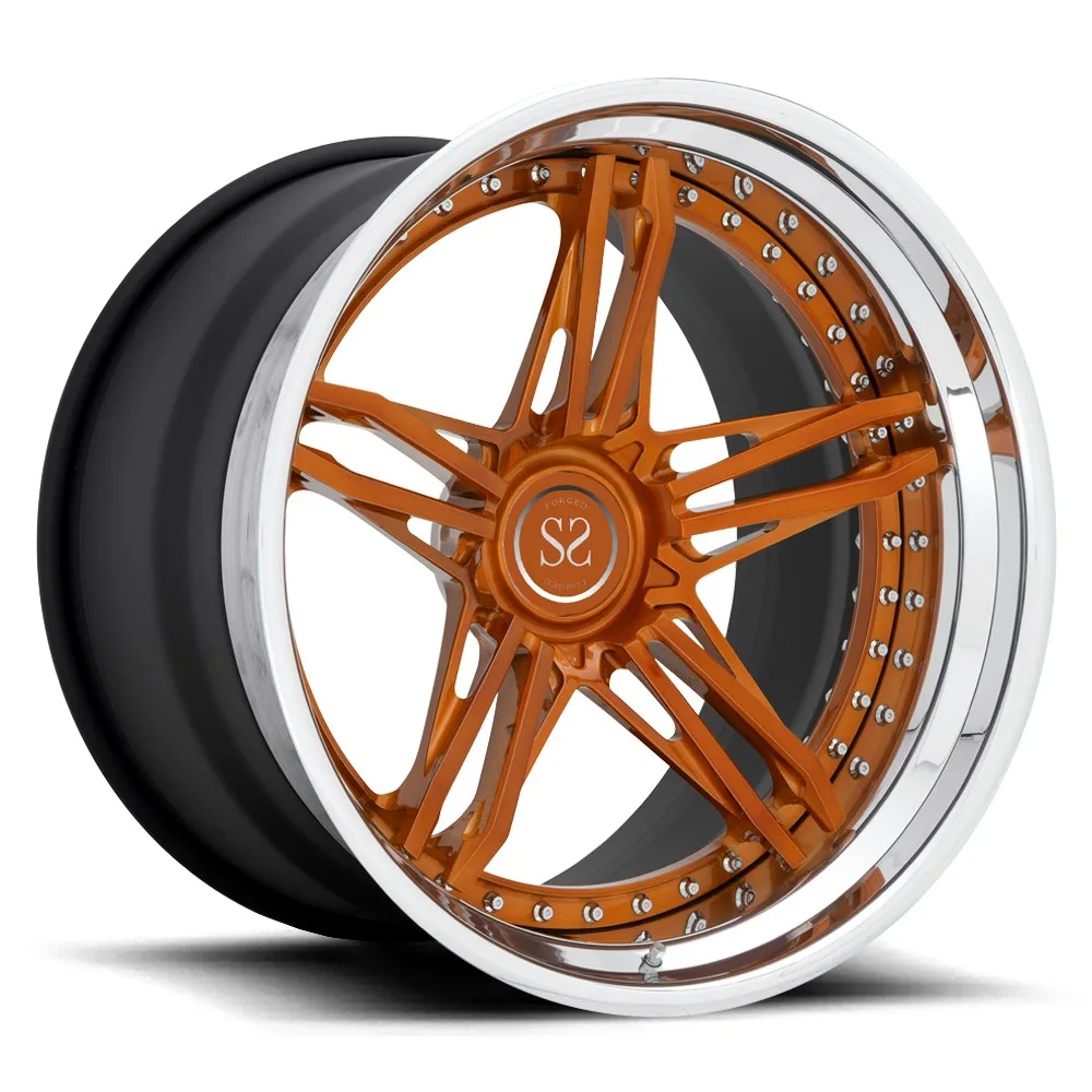 22 inch 3 piece forged wheel, customize size and color rim