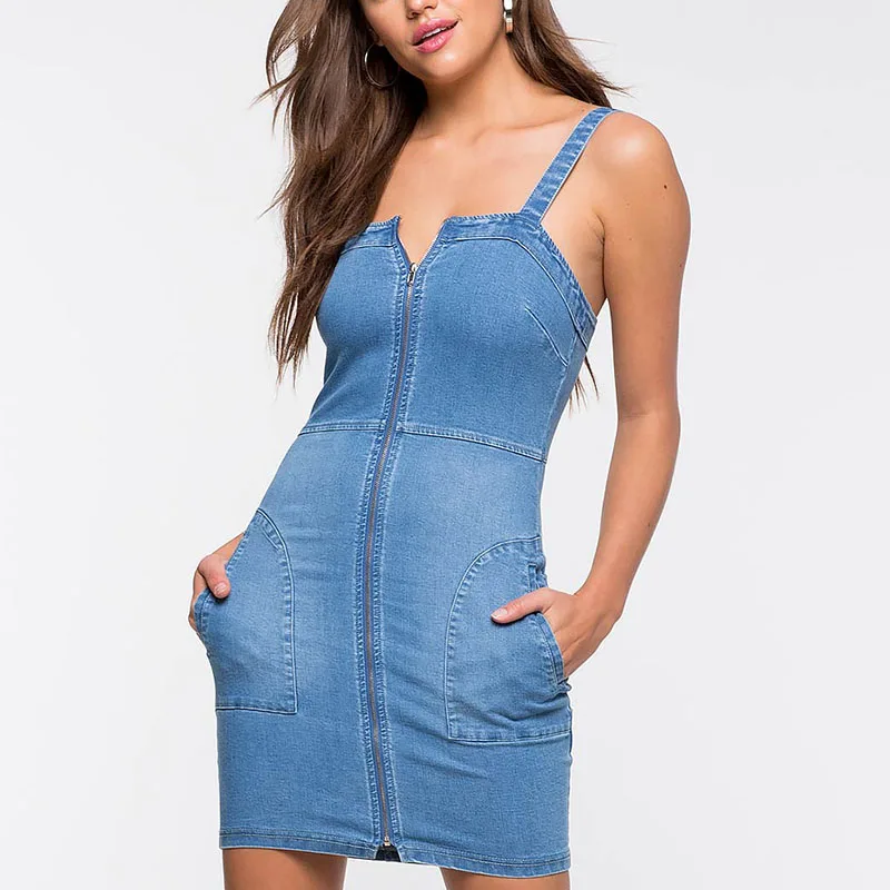 jean dress with front zipper
