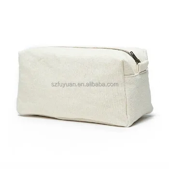 Wholesale Plain Blank Cotton Canvas Zipper Pen Pencil Cosmetic Makeup Bag Pouch - Buy Blank ...