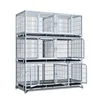 Solid Metal Wire Dog Crate Cage Pet Cat Cage Large Stainless steel Dog Cage