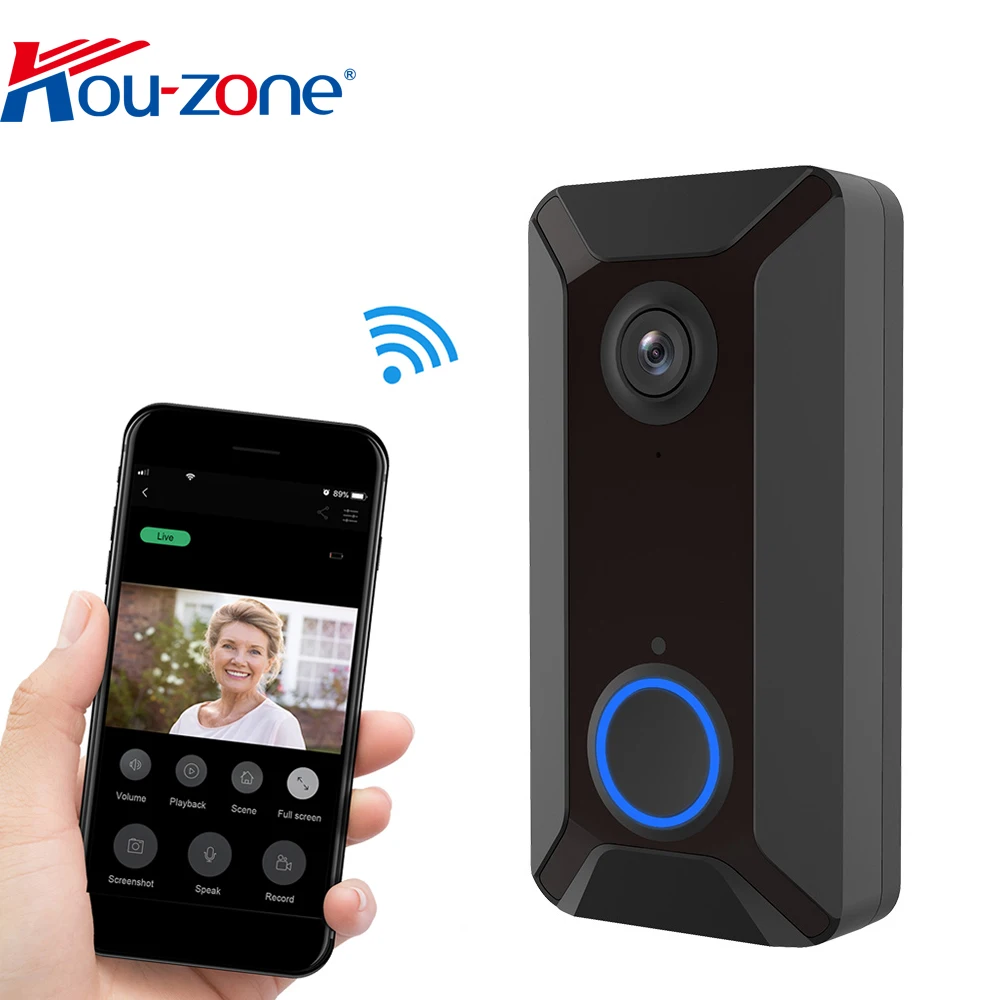 Smart Home 720p Ip Wifi Video Doorbell Outdoor Wireless Unlock Ios