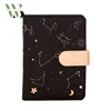 Custom size hard cover star pattern elegant students use travel notebook with magnetic closure