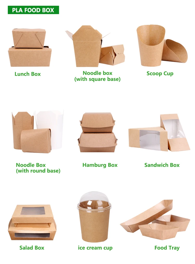 Biodegradable Paper Sandwich Box With Pla Window Buy Biodegradable