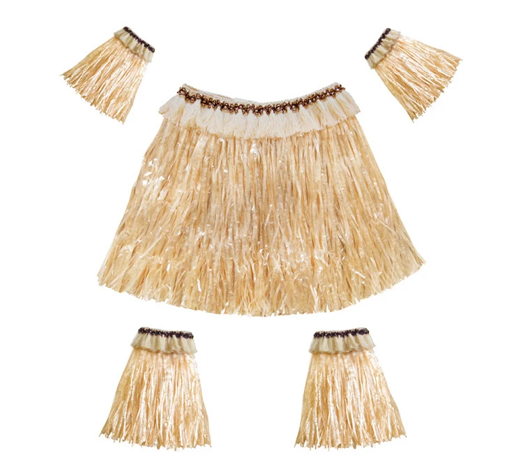 New Hawaiian Grass Skirt Suit Men And Women Stage Performance Props ...