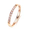 Dainty Finger Band Stackable One Third Eternity Pinky Ring For Girl Women