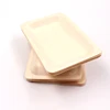 rectangle wooden cold and hot food serving plate disposable plates