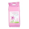 GWW431 10Pcs/Bag Individually Packed Lily Fragrance Antibacterial Make Up Remover Cotton Wet Wipes for Women