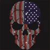 USA Skull Evil Rhinestone Motif Patterns Crystal Transfer For Bling Bling Tees
