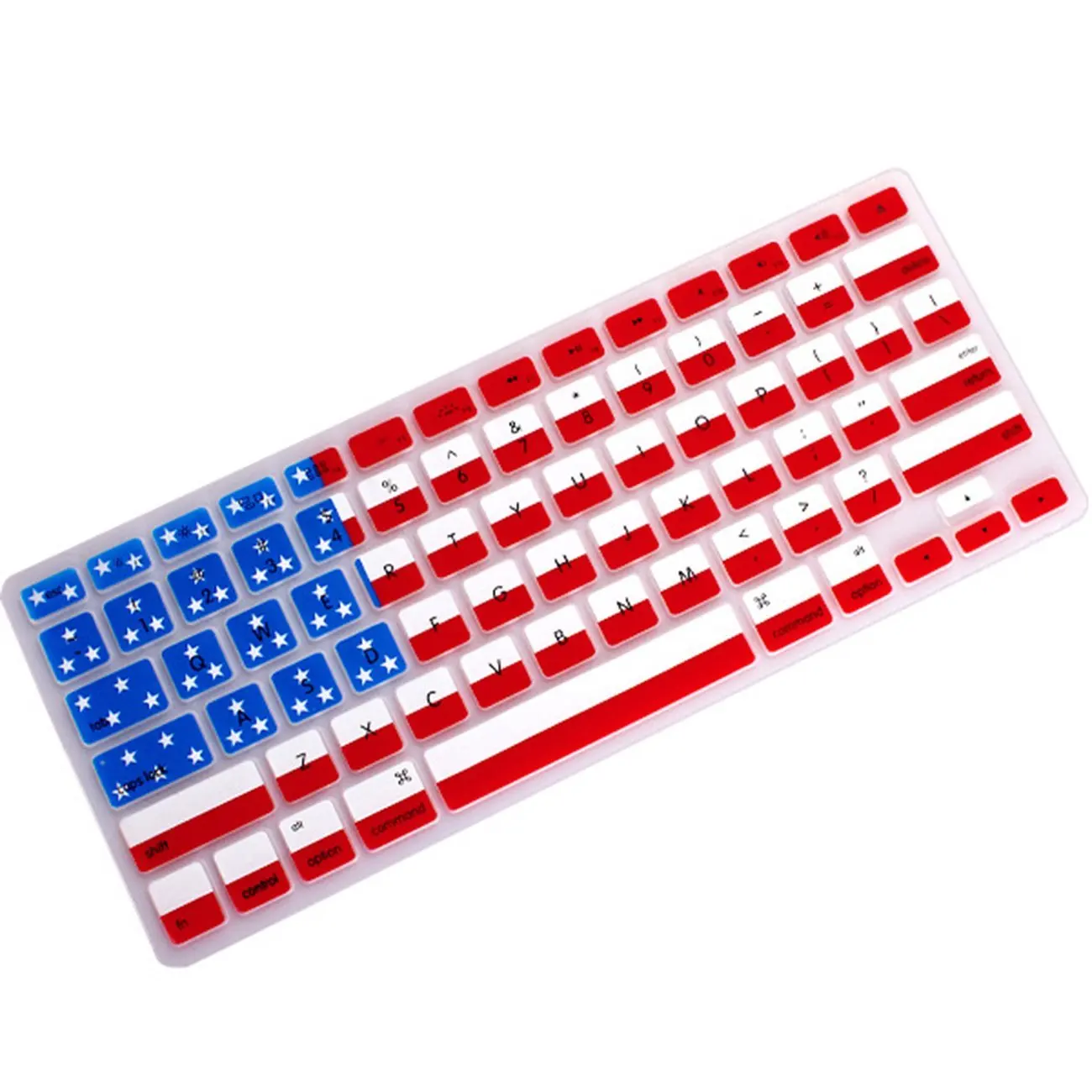 Rasfox Keyboard Silicone Skin Cover for 13-Inch MacBook Aluminum Unibody Blue
