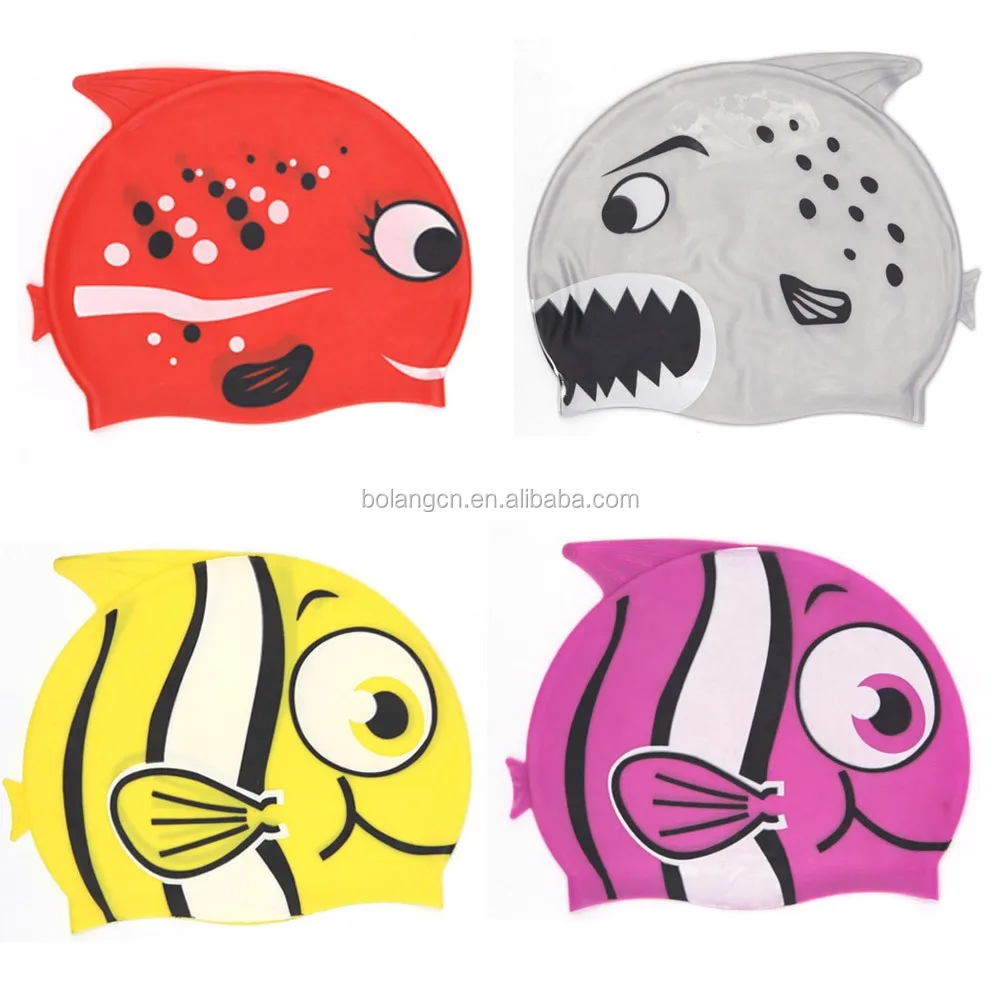 Factory Direct Cheap Swim Caps Kids Funny Swimming Cap With Large