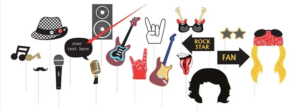 rock star photo booth props