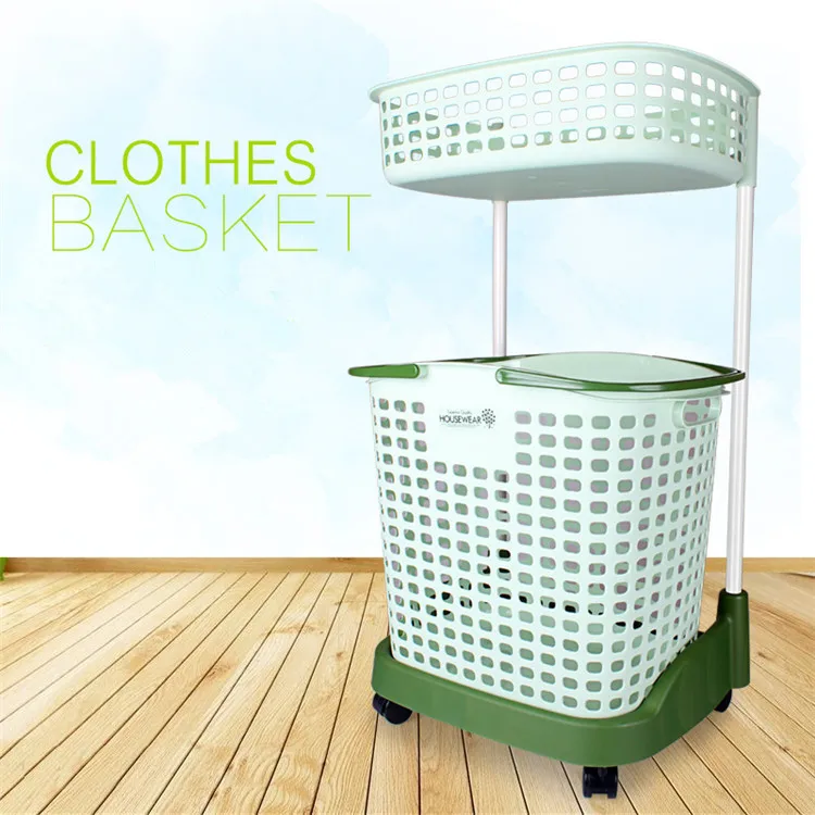 folding laundry basket with wheels