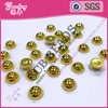 China plastic beads half round ccb beads golden color beads for garment accessories