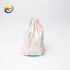 Color printed triangle small pure and fresh and receive bag wholesale cotton cloth pocket draw string beam tea gift bags