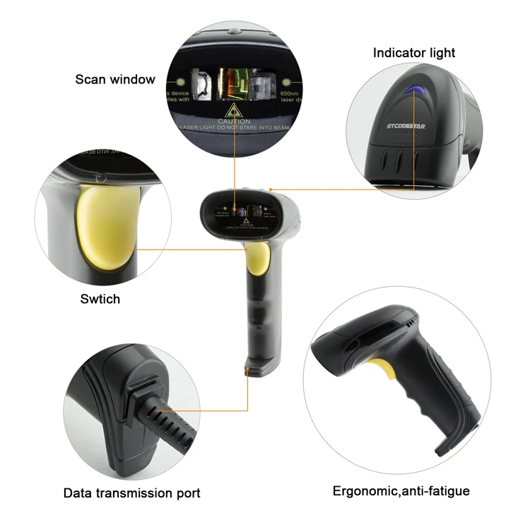 1d Barcode Reader Wired Barcode Scanner For Price Checker Connected With Pos Printer Buy