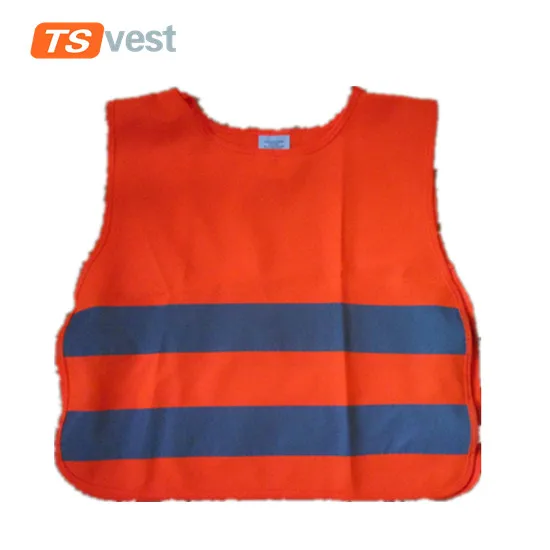 En 1150 Pullover School Sports Meeting Red Kid Safety Vest With Elastic
