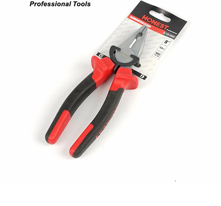 8'' Multifunction of Side Cutter Plier Combination Pliers With soft-grip TPR handle
