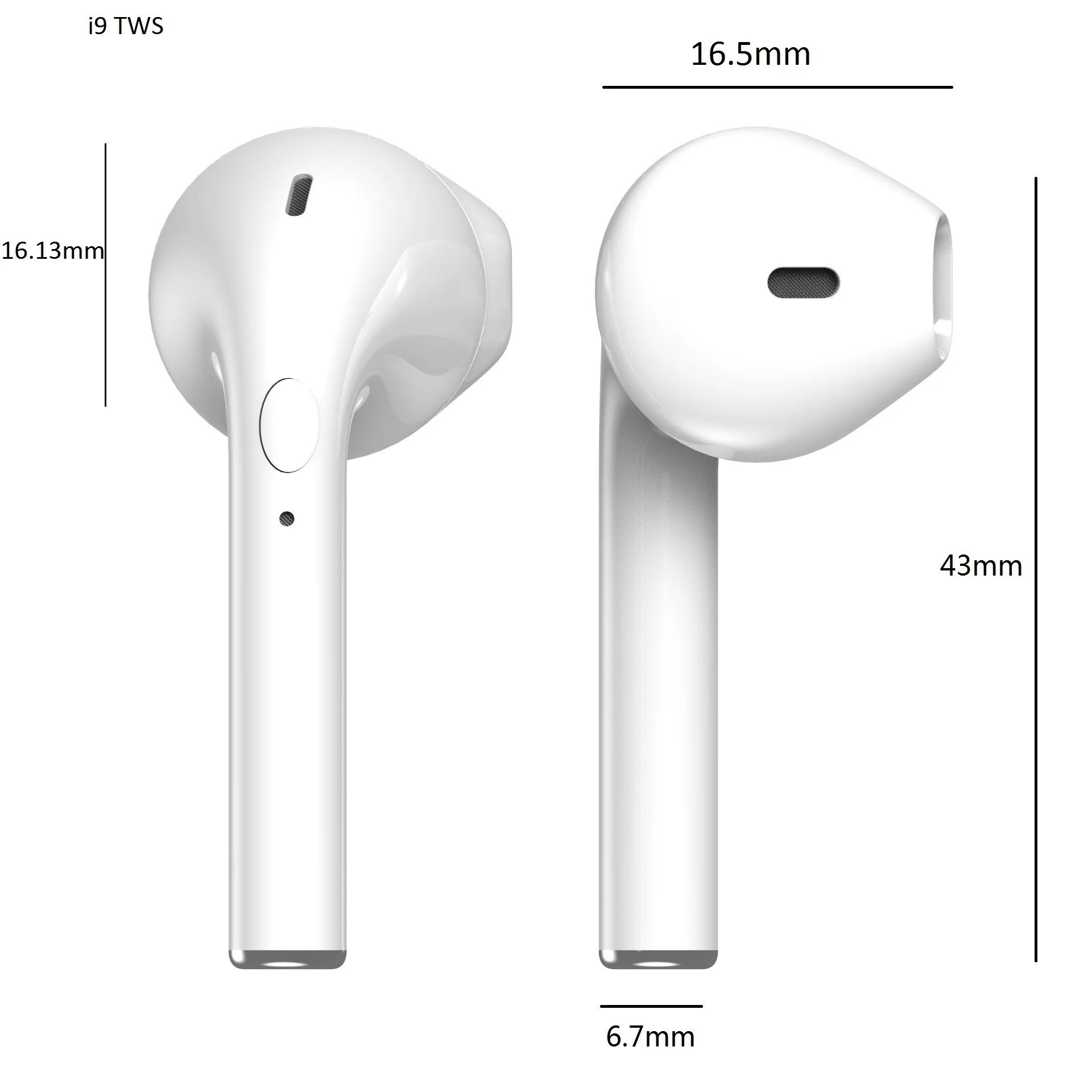 Blue tooth 5.0 Dual Sides Calling TWS Wireless Earphone i9X i9 i9s i7 i8 i10 i11 i12 - ANKUX.COM