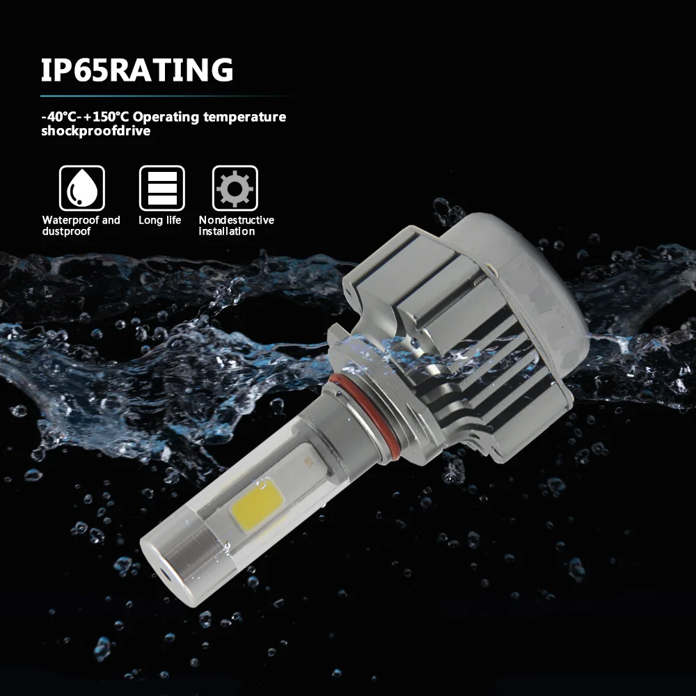 Adt 80w 8000lm White V8 Led Headlight H4 H10 H11 H13 5202 9005 9006