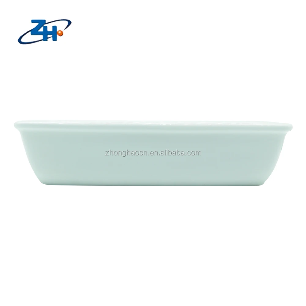 Full Plain White Rectangular Ceramic Baking Tray Plate For Oven Buy